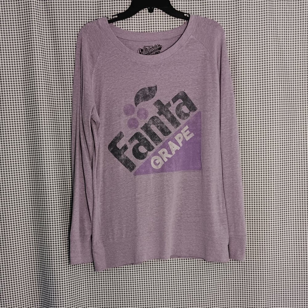 Old Navy Fanta Grape Lightweight Raglan Long Sleeve T-Shirt Purple Size L Y2K
